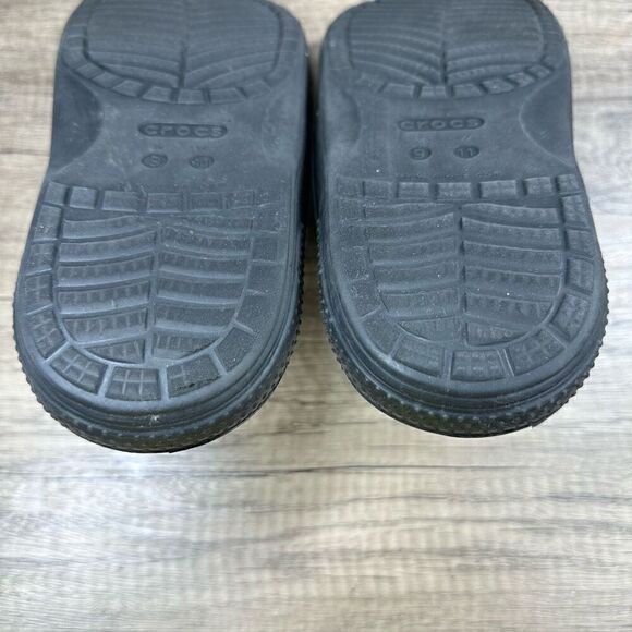 Crocs~Women’s~Black Two Strap Slides Open Toe Casual Comfort~Size 11 - Picture 9 of 10